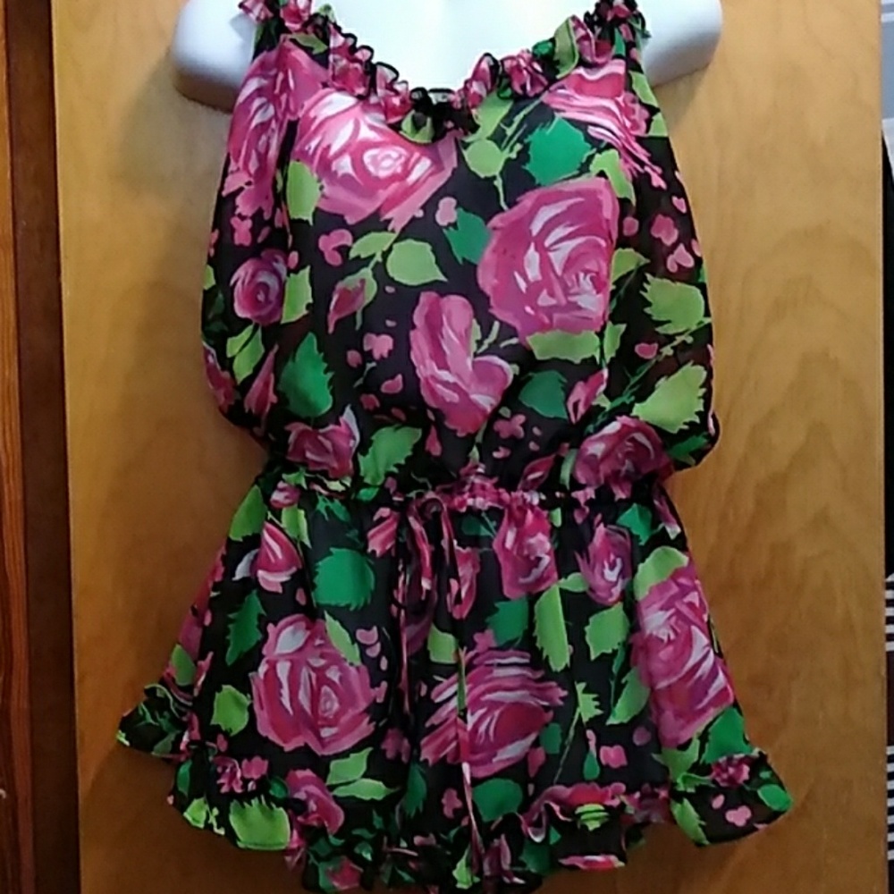 Betsey Johnson Large Lingerie Onesie